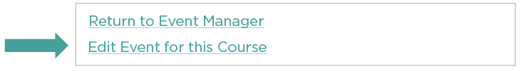 Event Management for Instructors